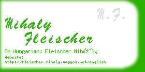 mihaly fleischer business card